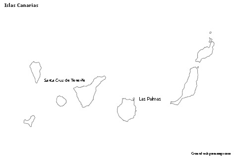 Sample Maps for Islas Canarias (black-white)