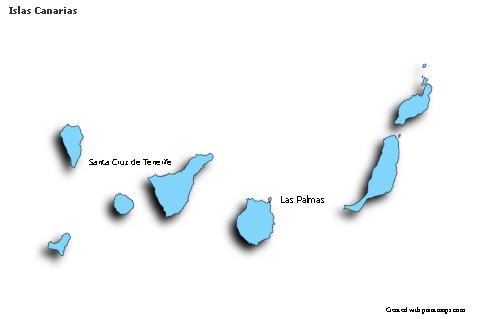 Sample Maps for Islas Canarias (blue,shadowy)