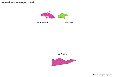 Sample Maps for United States Virgin Islands (colored)