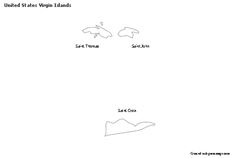 Sample Maps for United States Virgin Islands (black-white)