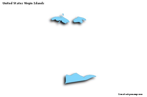 Sample Maps for United States Virgin Islands (blue,outline,shadowy)