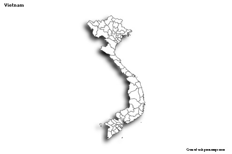 Sample Maps for Vietnam (black-white,shadowy)