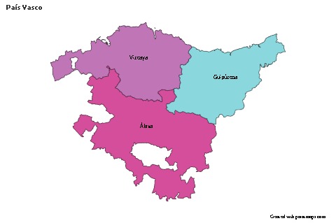 País Vasco için Örnek Haritalar (renkli)