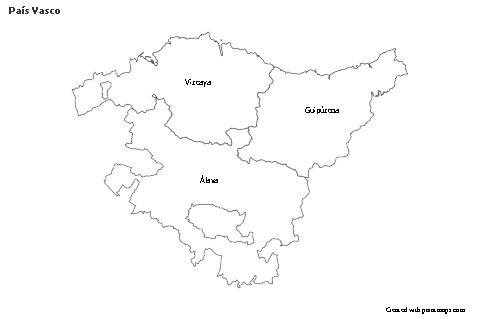 País Vasco için Örnek Haritalar (siyah-beyaz)