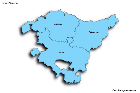 País Vasco için Örnek Haritalar (mavi,gölgeli)