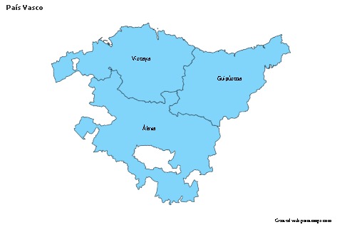 País Vasco için Örnek Haritalar (mavi)
