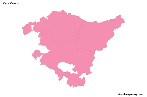 País Vasco için Örnek Haritalar (pembe,anahat)