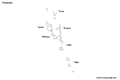 Sample Maps for Vanuatu (black-white)