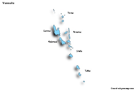 Sample Maps for Vanuatu (blue,shadowy)