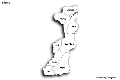 Sample Maps for Edirne (black-white,shadowy)