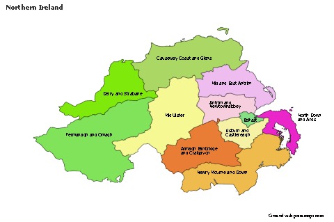 Sample Maps for Northern Ireland (colored)