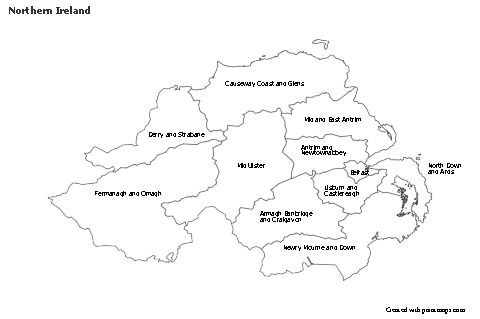Sample Maps for Northern Ireland (black-white)