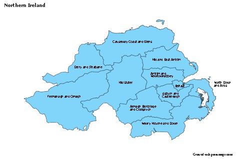 Sample Maps for Northern Ireland (blue)