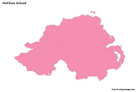 Sample Maps for Northern Ireland (pink,outline)