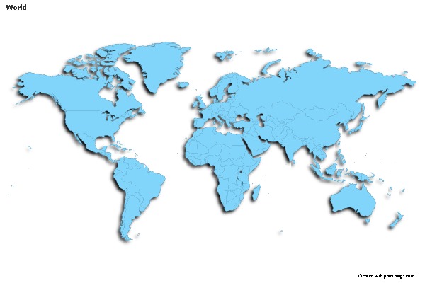 Sample Maps for World (blue,outline,shadowy)