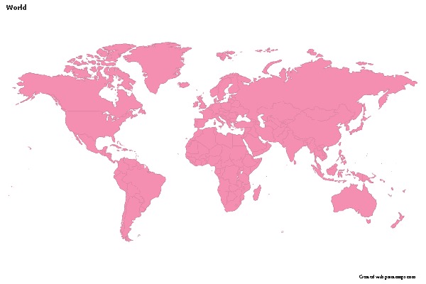 Sample Maps for World (pink,outline)