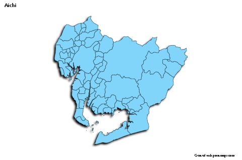 Mapas de muestra para Aichi (azul,sombrío)
