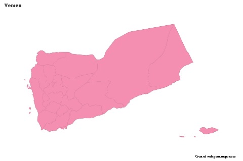 Yemen için Örnek Haritalar (pembe,anahat)
