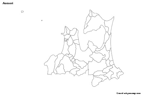 Mapas de muestra para Aomori (blanco-negro)