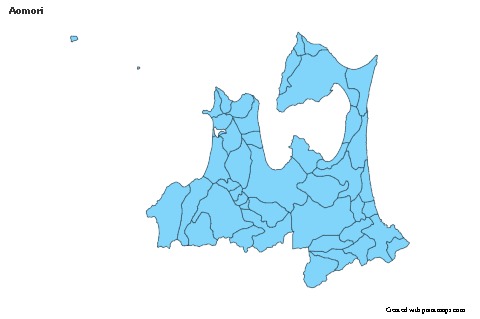 Mapas de muestra para Aomori (azul)