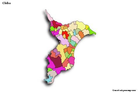 Sample Maps for Chiba (colored,shadowy)
