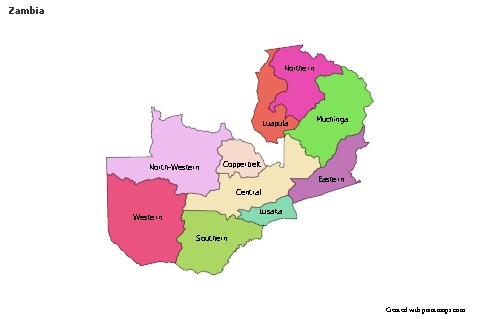 Sample Maps for Zambia (colored)