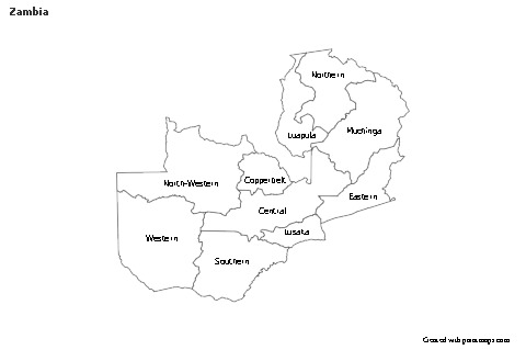 Sample Maps for Zambia (black-white)