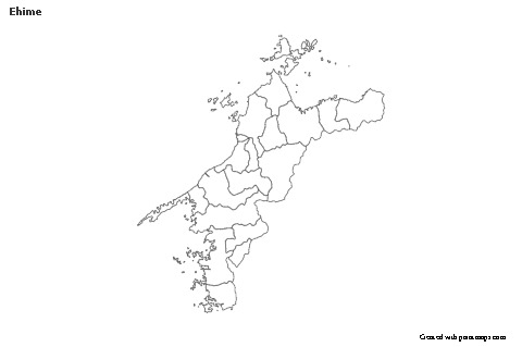 Mapas de muestra para Ehime (blanco-negro)