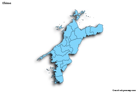 Mapas de muestra para Ehime (azul,sombrío)