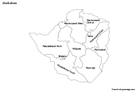 Sample Maps for Zimbabwe (black-white)