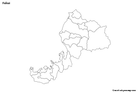 Mapas de muestra para Fukui (blanco-negro)