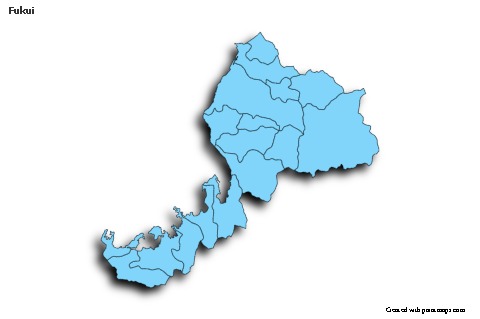 Mapas de muestra para Fukui (azul,sombrío)