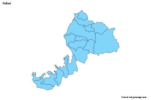 Mapas de muestra para Fukui (azul)