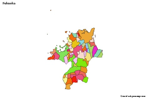 Contoh Peta untuk Fukuoka (berwarna)