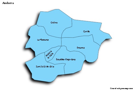 Sample Maps for Andorra (blue,shadowy)