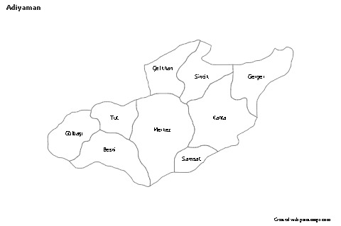 Sample Maps for Adiyaman (black-white)