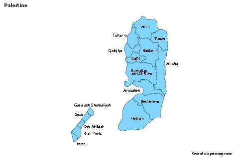 Mapas de muestra para Palestina (azul)