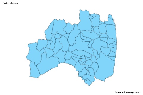 Mapas de muestra para Fukushima (azul)