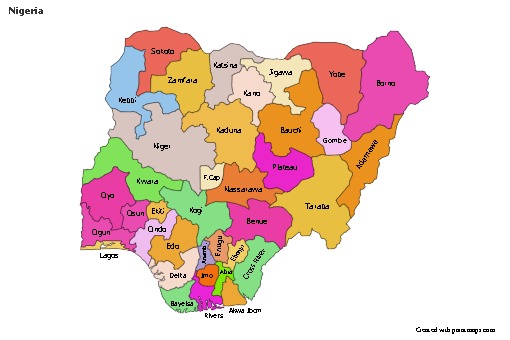 Sample Maps for Nigeria (colored)