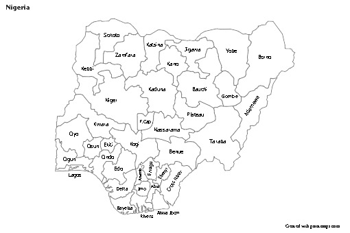 Sample Maps for Nigeria (black-white)