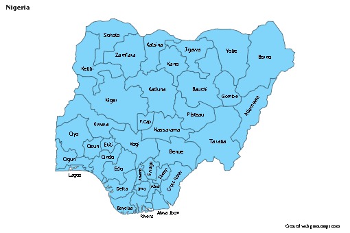 Sample Maps for Nigeria (blue)