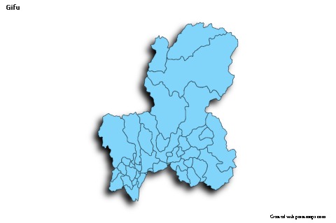 Mapas de muestra para Gifu (azul,sombrío)