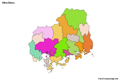 Contoh Peta untuk Hiroshima (berwarna)