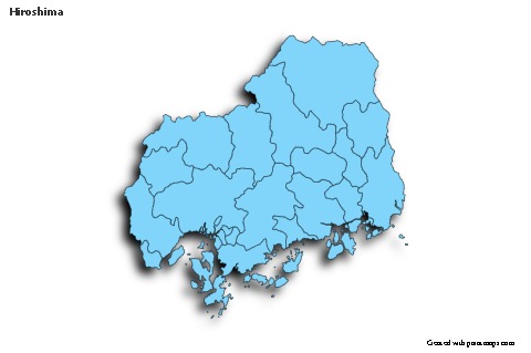 Contoh Peta untuk Hiroshima (biru,bayangan)