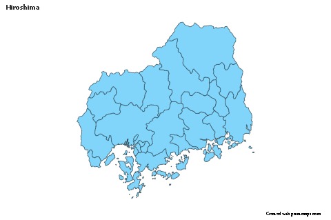 Contoh Peta untuk Hiroshima (biru)
