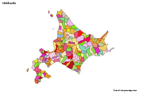 Sample Maps for Hokkaido (colored)