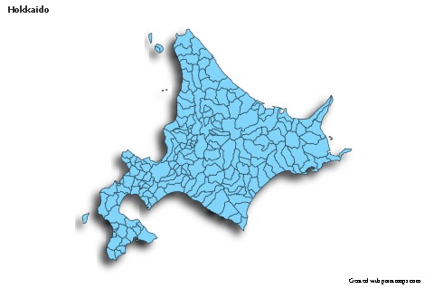 Sample Maps for Hokkaido (blue,shadowy)