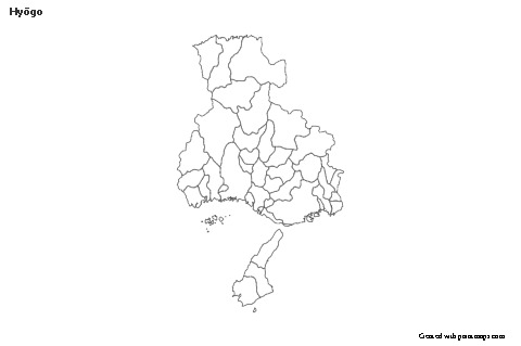 Mapas de muestra para Hyōgo (blanco-negro)