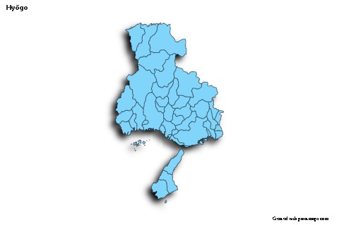 Mapas de muestra para Hyōgo (azul,sombrío)