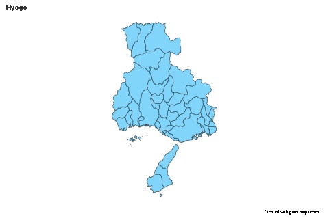 Mapas de muestra para Hyōgo (azul)